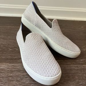Rothy’s The Original Slip Sneaker Limited Edition Honeycomb Texture Off White